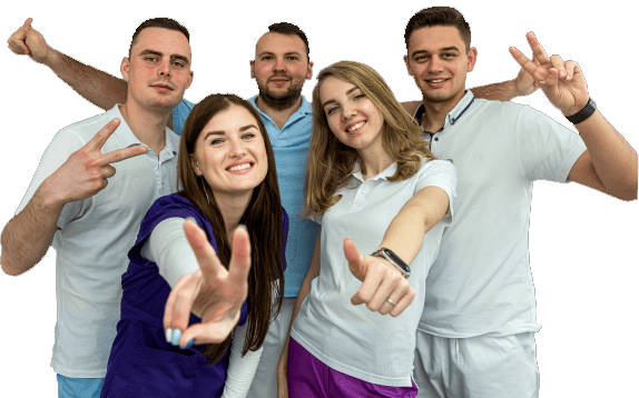 Group of people smiling
