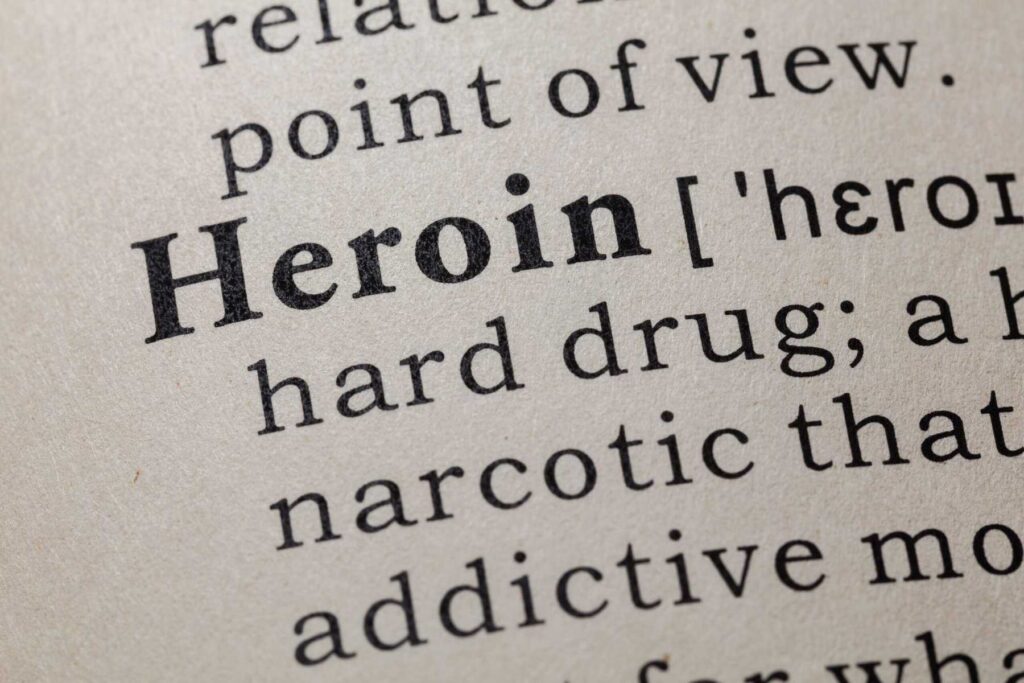 Dictionary cut-out of the word Heroin.