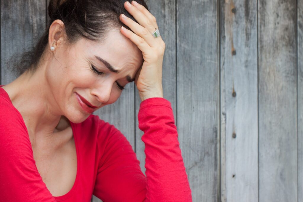 woman crying