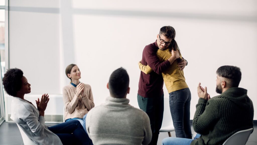 Group therapy during benzodiazepine addiction treatment in Nashville.