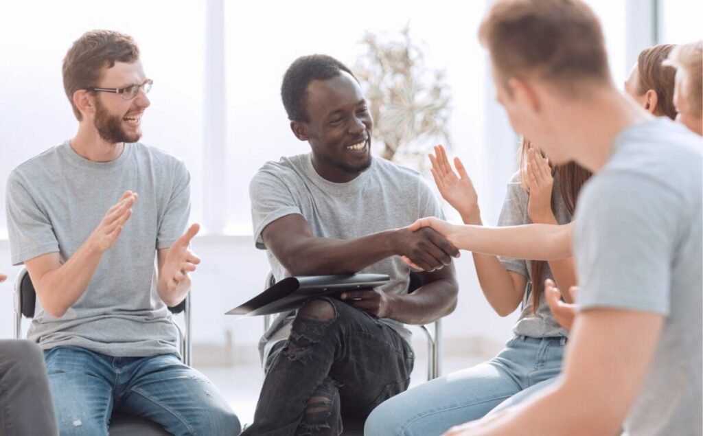 Group therapy session for depression treatment in Tennessee.