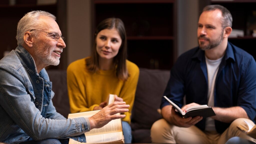 A Bible study session during Borderline personality disorder treatment in Tennessee